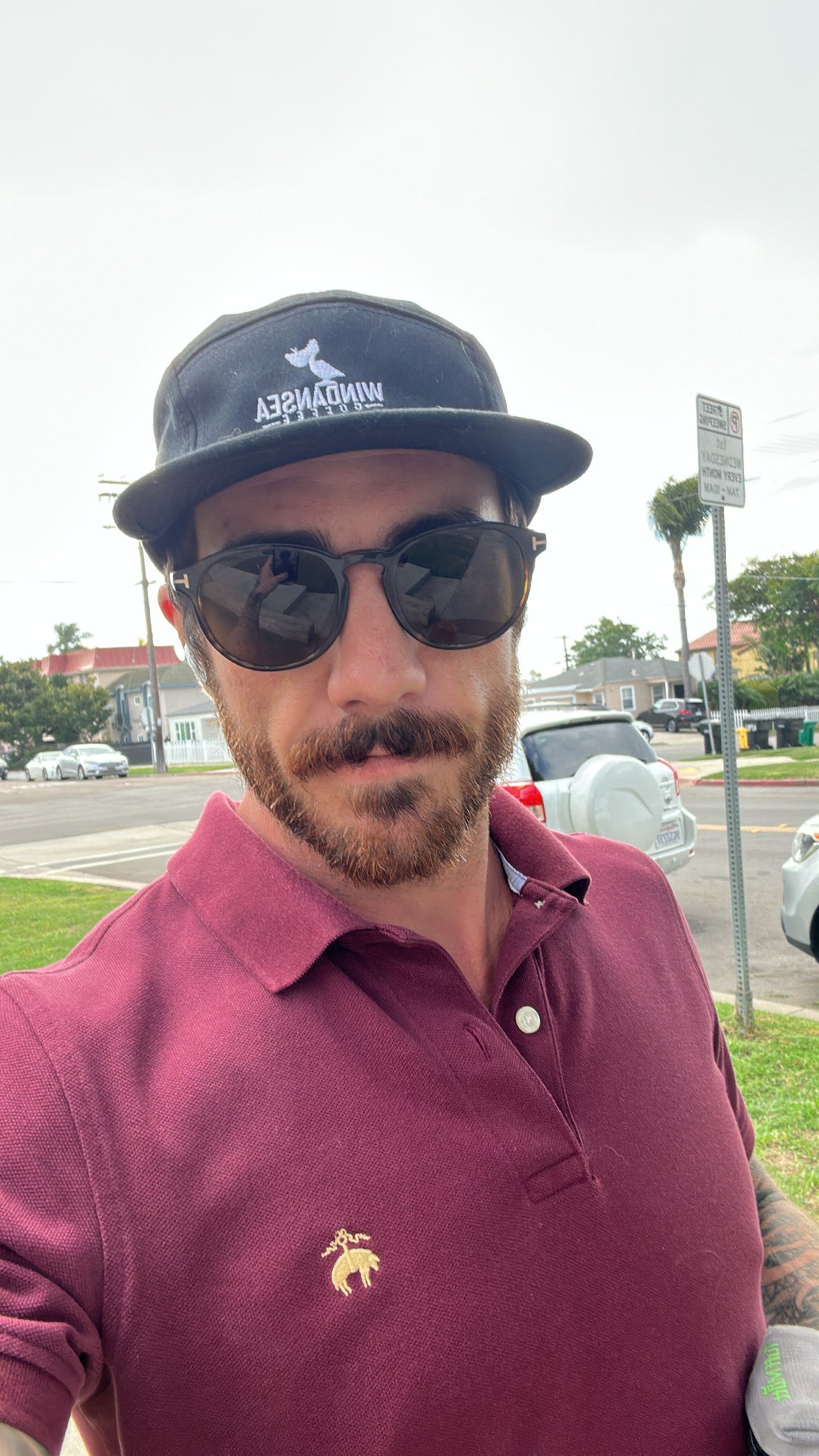 Embroidered Windansea 5-Panel Cap - WindanSea Coffee