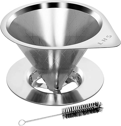 Stainless Steel Coffee Filter, Reusable Metal Pour Over Filter