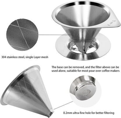 Stainless Steel Pour-Over Coffee Filter - WindanSea Coffee