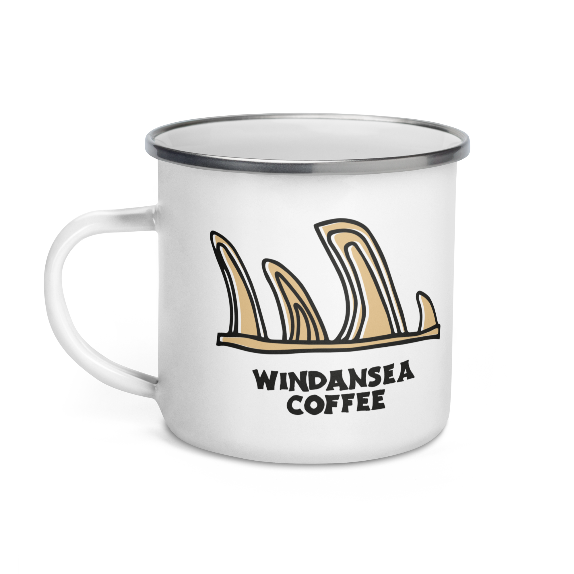 Fin Box Enamel Mug - WindanSea Coffee