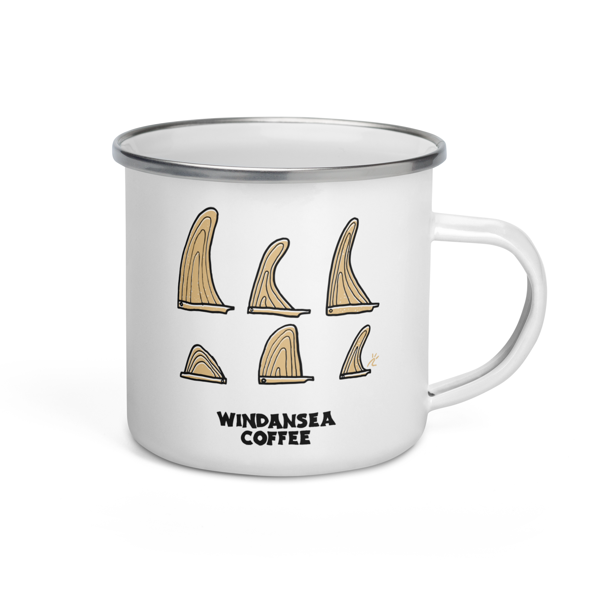 Fin Box Enamel Mug - WindanSea Coffee