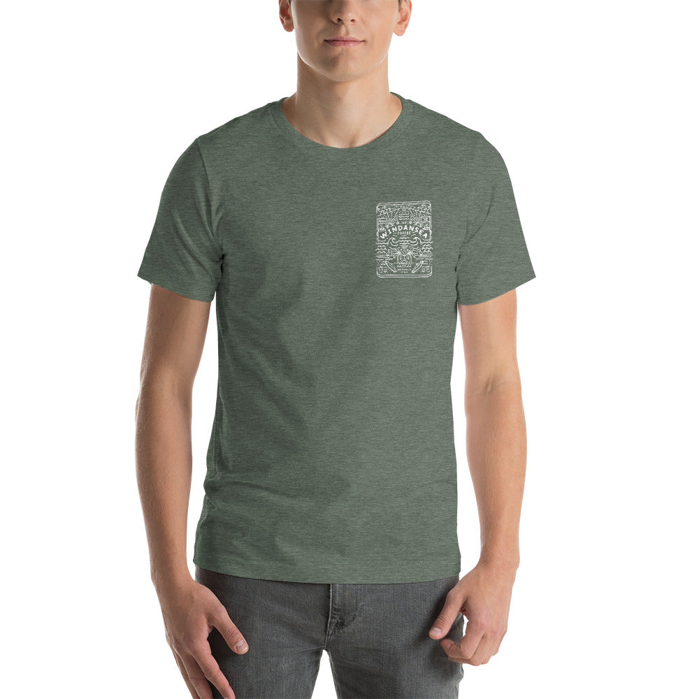 green short sleeve t shirt front
