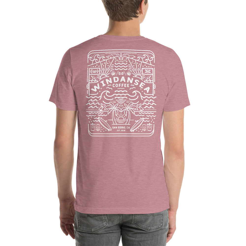 red short sleeve t shirt back