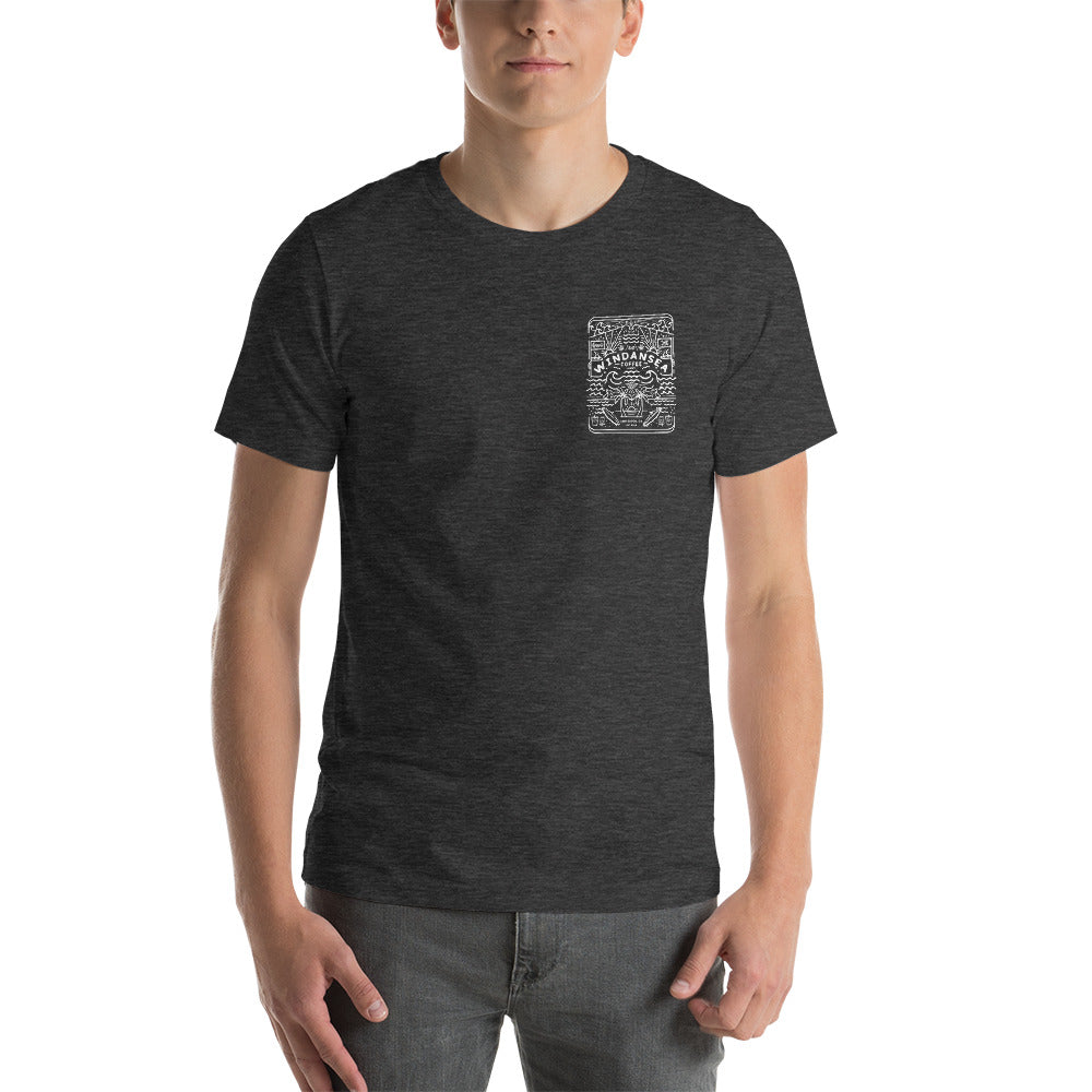 grey short sleeve t shirt front