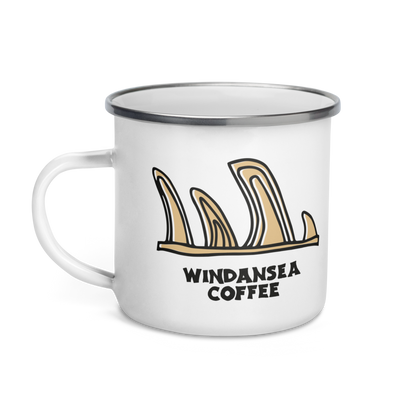 Fin Box Enamel Mug - WindanSea Coffee