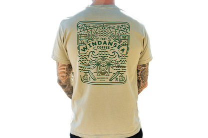 Windansea Coffee Heavy Duty Mandala T-shirt